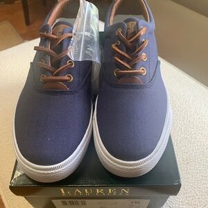 Lauren Ralph Lauren Navy Veeta Canvas Sneakers NWT